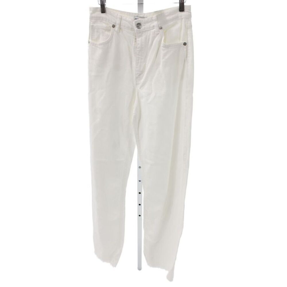 Zara Women White Denim Straight Jeans Size 6